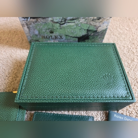 Rolex Oyster Green and Brown Decorative Box - Picture 6 of 11